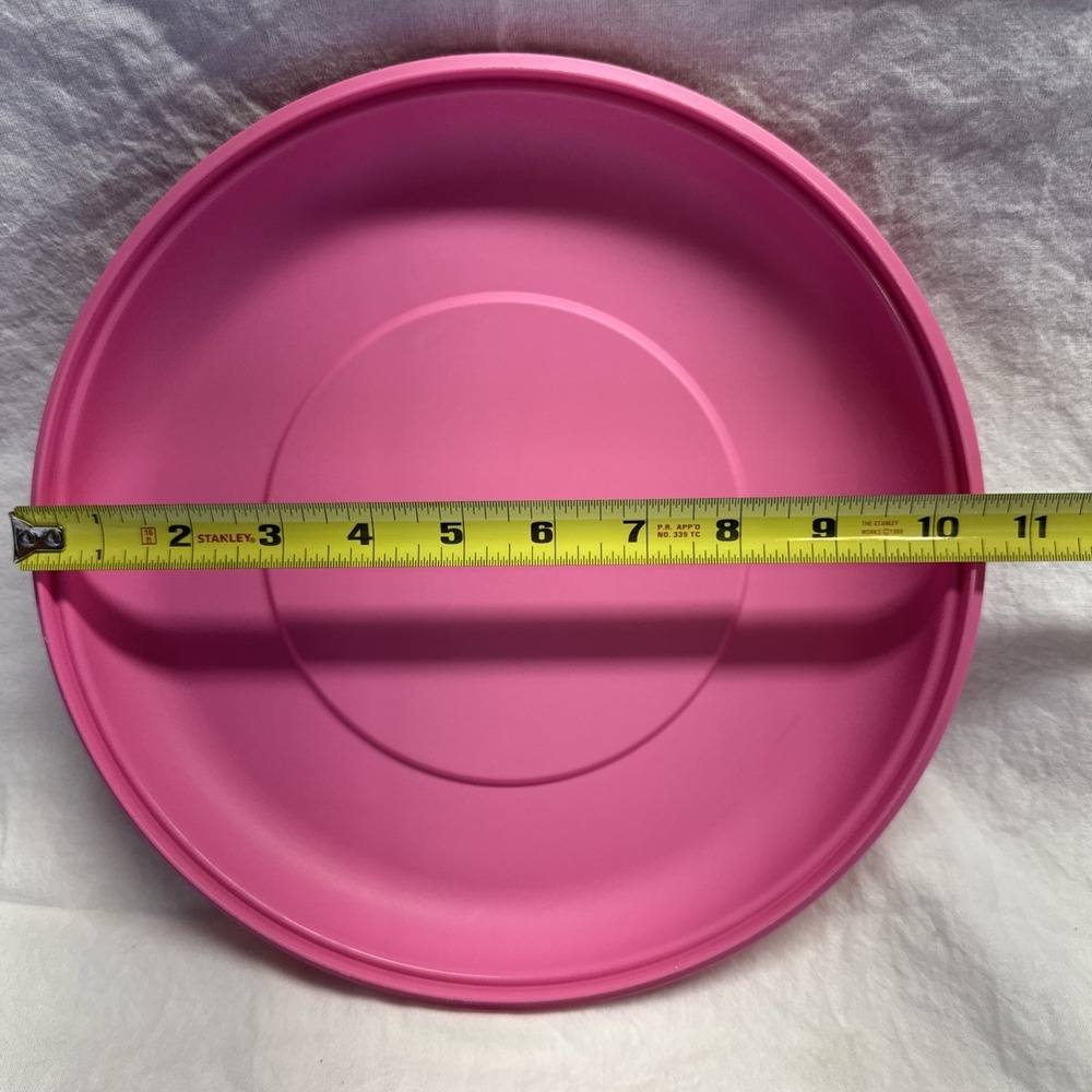 Tupperware 1709 Pink Round Replacement Lid Only Fits Divided‎ Serving Tray 1708 - Picture 3 of 4